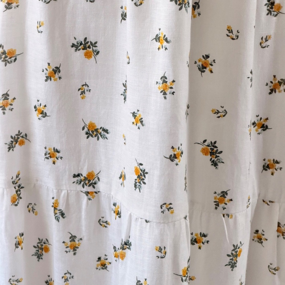 Faithfull The Brand Gianna Midi Dress Floral Cottagecore Puff Sleeve XS - Picture 8 of 15